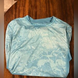 Realtree Sky Blue camo fishing shirt Long Sleeve Small
